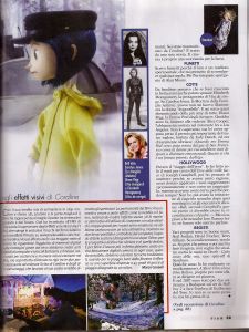 Articolo Ciak giugno 2009 Gaiman Coraline