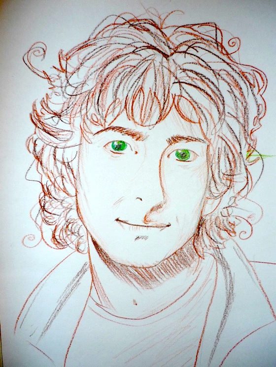 Ritratto realista di Neil Gaiman di Elisa Urbinati Ritratto realista di Neil Gaiman di Elisa Urbinati
