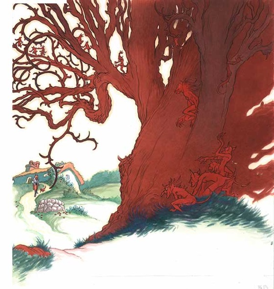 Le illustrazioni di Charles Vess per l'adattamento di Istruzioni di Neil Gaiman