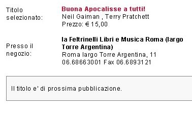 Buona Apocalisse a tutti! Feltrinelli