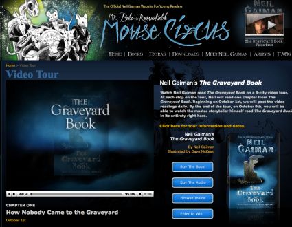 Videoregistrazioni delle letture di The Graveyard Book